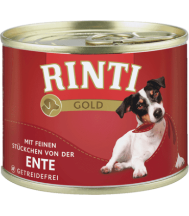 RINTI GOLD Corazones Pato 185g - Gourmet canino