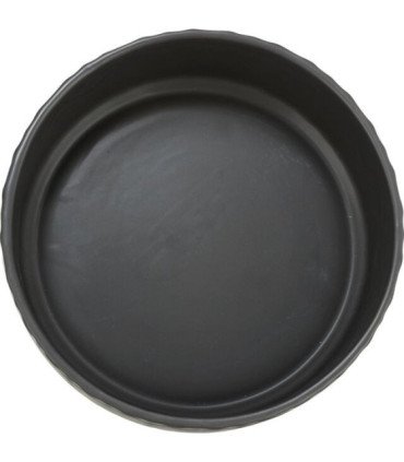 Comedero de cerámica negro para mascotas