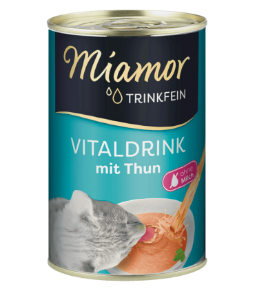 Bebida vital con atún para gatos saludables