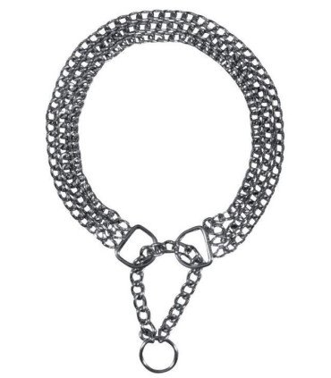 Collar Metal Cromado con Sistema Antitensión