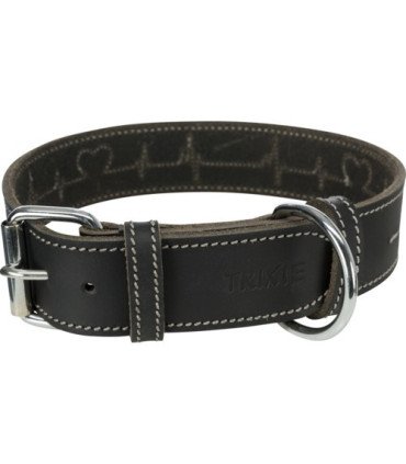 Collar de cuero rústico con anilla en D