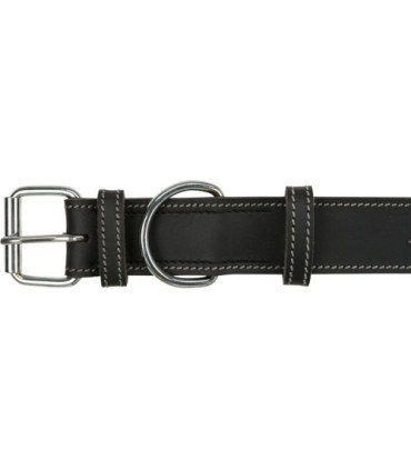 Collar de cuero rústico con anilla en D