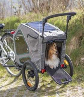 Remolque para bicicleta con accesorios y protección