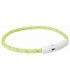 Collar con luz LED verde y carga USB