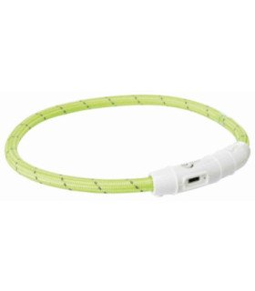 Collar con luz LED verde y carga USB