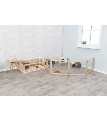 Recinto interior en madera, fácil de desmontar