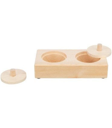 Caja de snacks en madera para ninfas