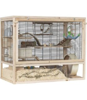 Casa de acrílico con niveles para roedores