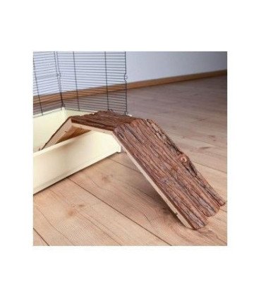 Puente de madera natural para jaulas