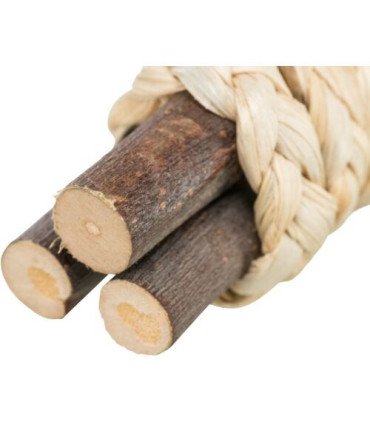 Decoración ecológica con maderas y paja