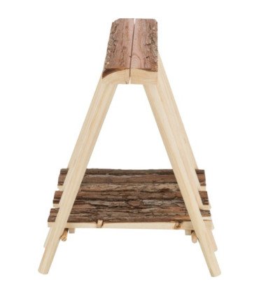 Puerta heno de pie en madera natural plegable