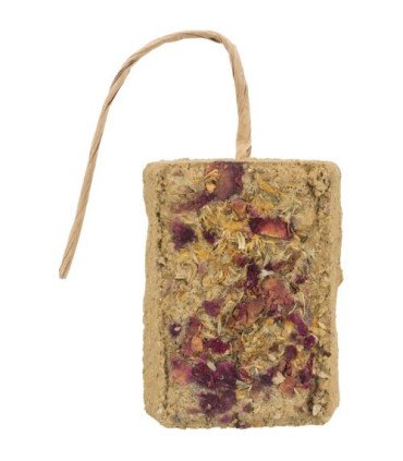 Piedra de arcilla con flores