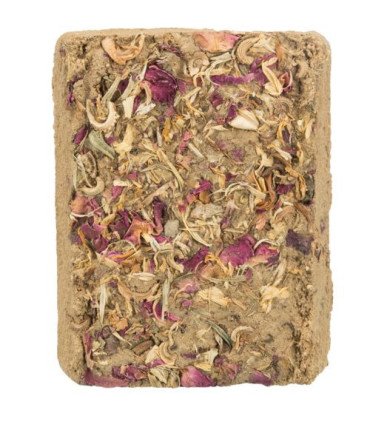 Piedra de arcilla con flores