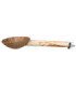 Percha con comedero en madera y coco para aves