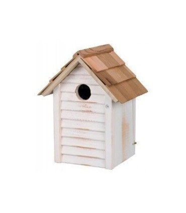 Caja nido para carboneros en madera natural