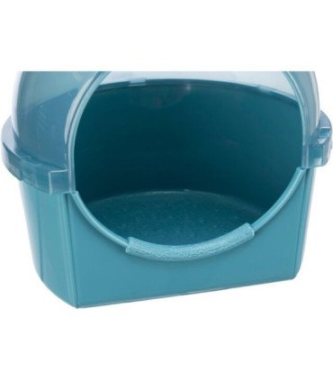 Bañera resistente para jaulas en color azul
