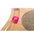 Tabla rascadora con marco de madera y pelotas