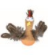 Pollo Siempre en Pie en felpa con plumas, 10cm