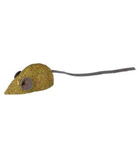 Ratón de catnip con piel, 5 cm