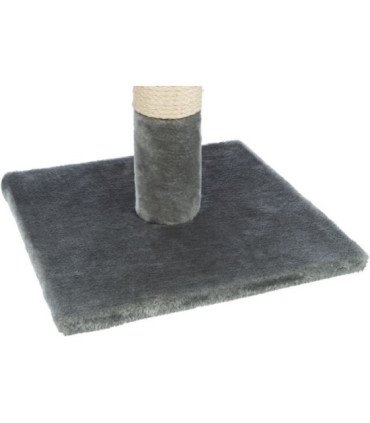 Rascador para gatos con sisal y felpa gris