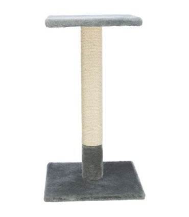 Rascador para gatos con sisal y felpa gris