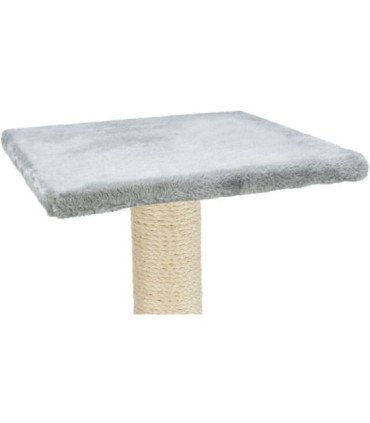Rascador para gatos con sisal y felpa gris