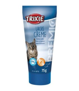 Delicioso premio en crema de salmón para mascotas
