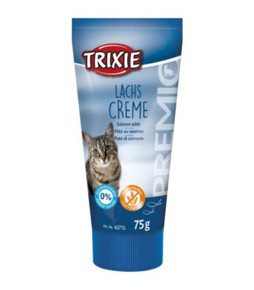 Delicioso premio en crema de salmón para mascotas