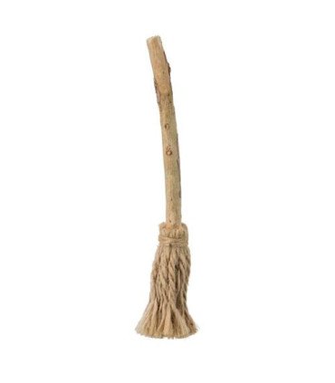 Escoba Matatabi natural con tiras de yute