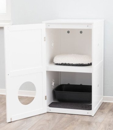 Casa para gatos en madera con 2 pisos