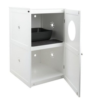 Casa para gatos en madera con 2 pisos