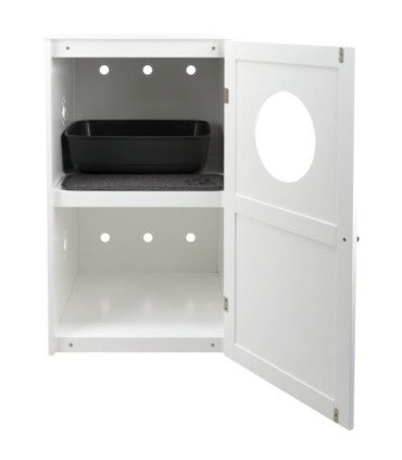 Casa para gatos en madera con 2 pisos
