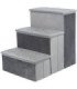 Escalera plegable con alfombra y almacenamiento