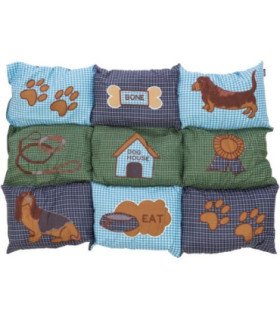 Alfombra Patchwork, Azul