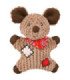Ratón vestido de yute con sonido, 19 cm