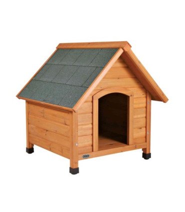 Caseta para perros Cottage en madera barnizada