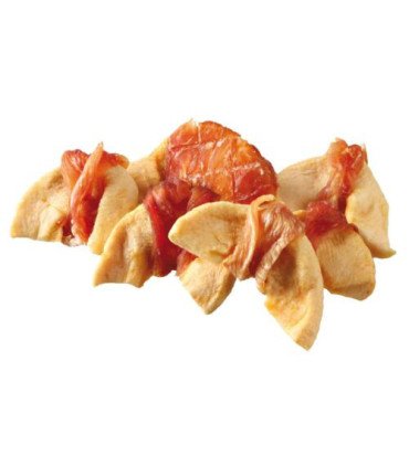 Deliciosa comida natural con pollo y manzana