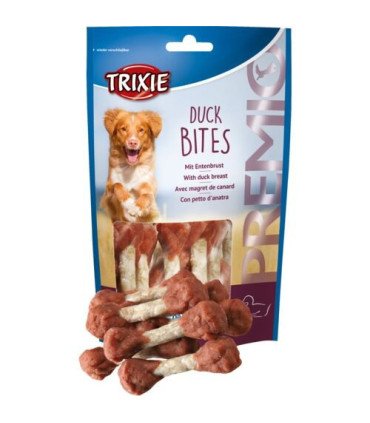 Snack de cuero de pato con alto contenido proteico