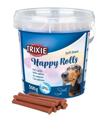 Snack para mascotas con salmón en envase hermético