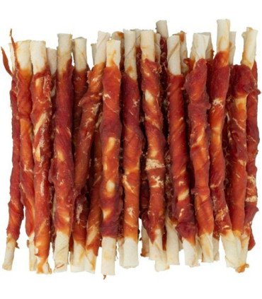Rollos de piel de vacuno con carne de pato