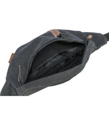 Bolsas bandolera gris con múltiples compartimentos