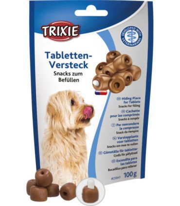 Escondite para pastillas para perros.