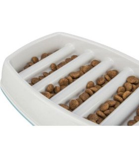 Comedero de alimentación lenta en gris de calidad