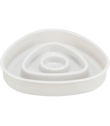 Comedero lento para gatos en color gris