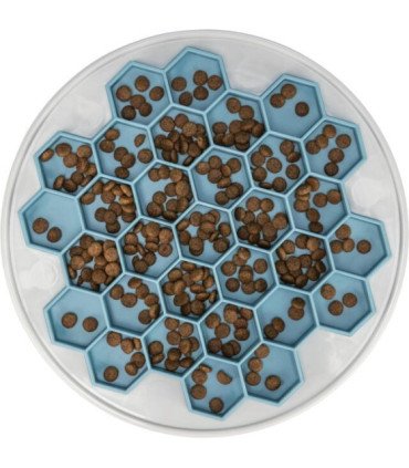 Bandeja Hive para alimentación lenta en gris y azul