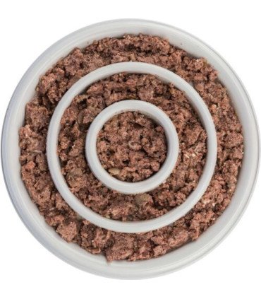 Comedero de alimentación lenta en color gris