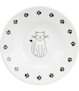 Elegante comedero de cerámica para mascotas