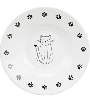 Elegante comedero de cerámica para mascotas