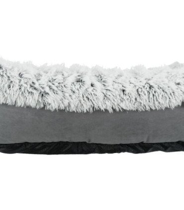 Cama Harvey en blanco con funda de felpa y cojín