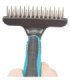 Rastrillo de pelo largo con púas y agarre antideslizante